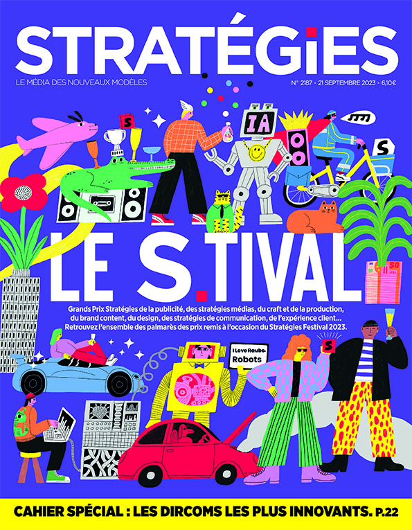 Couverture du magazine Stratégies n°2187 : "Retour sur le Stratégies Festival 2023"