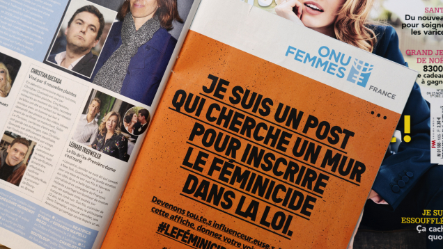 Gloryparis, Influence4you et S2R Starbrand pour ONU Femmes France – « #LeFeminicideDansLaLoi »