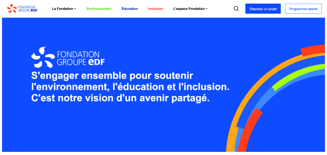 BETC Fullsix pour EDF – Site de la Fondation groupe EDF