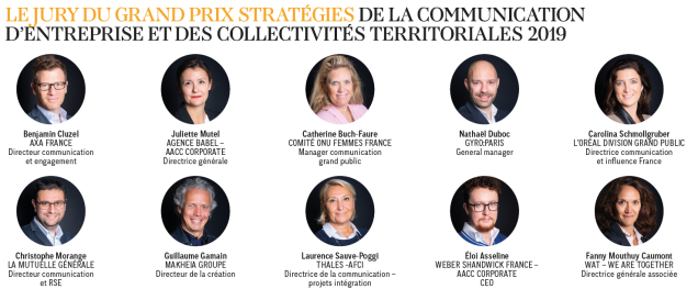 Jury du Grand Prix Stratégies de la Communication d'entreprise et des collectivités territoriales 2019