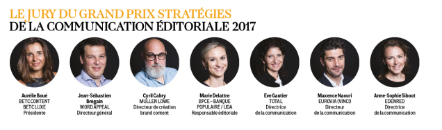 Le jury du Grand Prix Stratégies de la communication éditoriale 2017