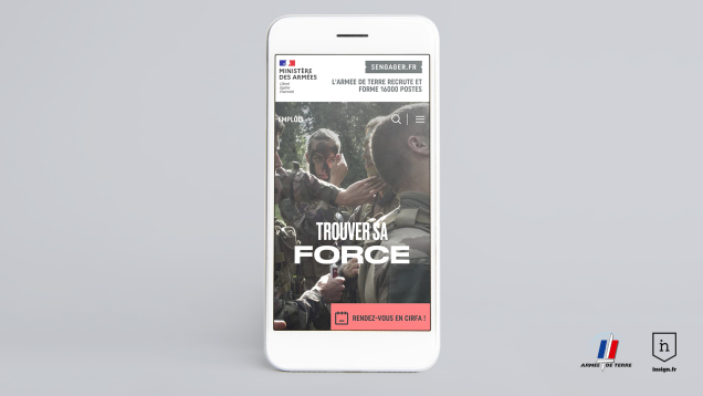 Insign pour Direction des ressources humaines de l’Armée de terre – « Campagne de recrutement Armée de terre »