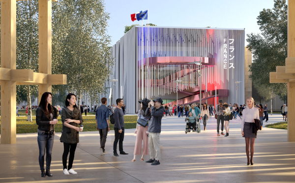 Une projection de ce que sera le Pavillon France à l'Exposition Universelle d'Osaka en 2025.