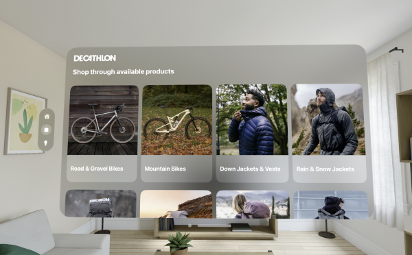 Decathlon a lancé une application native sur l'Apple Vision Pro.