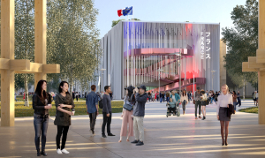 Une projection de ce que sera le Pavillon France à l'Exposition Universelle d'Osaka en 2025.