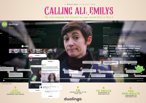 BETC pour Duolingo – « Appel à toutes les Emily »